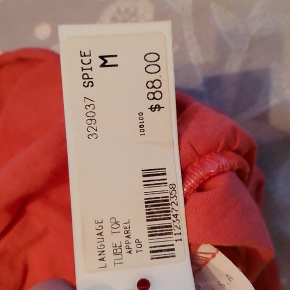 Size M - Language Los Angeles brand Strapless Tunic Beach Coverup Top BNWT - Picture 8 of 12